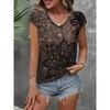 Women's New Casual V Neck Tops Versatile Fashion Trend Summer T-shirt