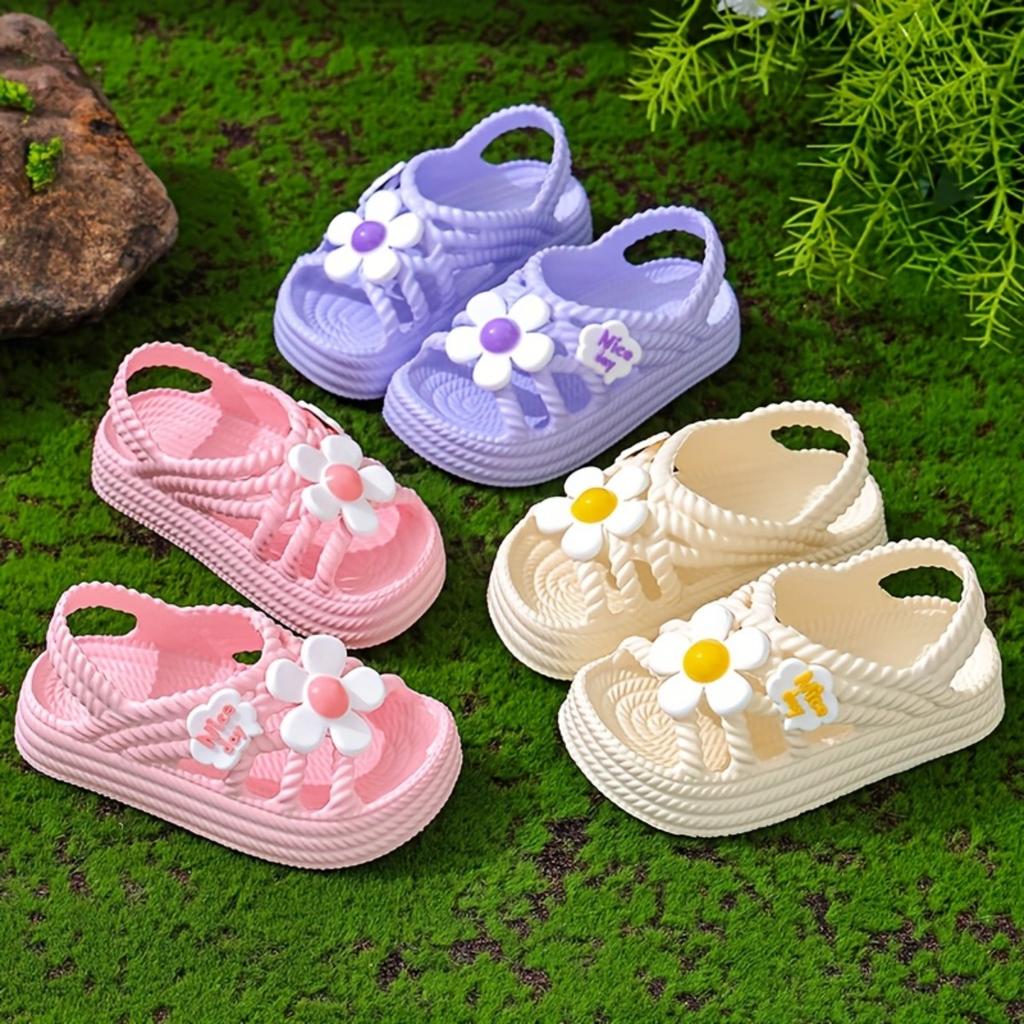 Mädchen Sandalen Neue Mode Niedliche Blume Prinzessin Schuhe Hundert Bequeme Strandschuhe Sandalen