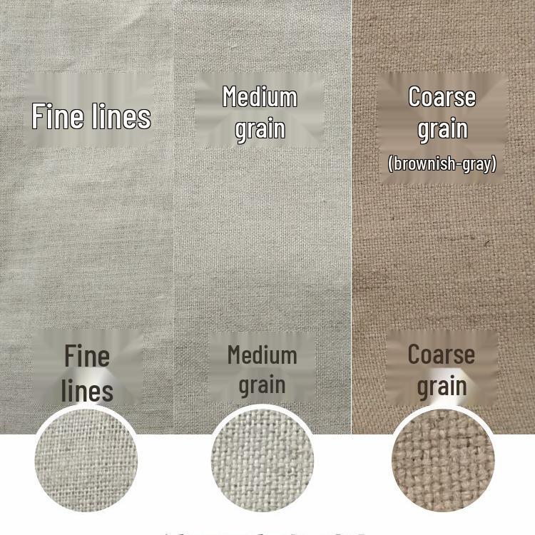 Nepřipravené lněné malířské plátno - Surové, střední až hrubé zrno pro olejomalbu