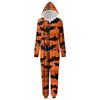 Set Tuta Intera con Cappuccio, Maniche Lunghe e Zip, Stampa di Halloween, Coordinato per Famiglia