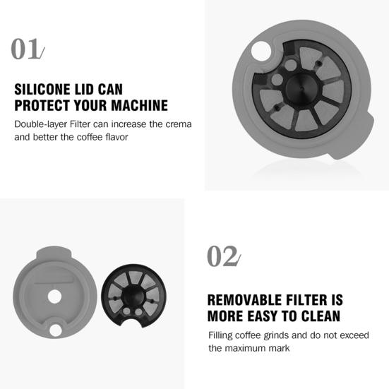 Reusable Coffee Capsules for Bosch Tassimo 60/180ML Refillable Espresso Pods