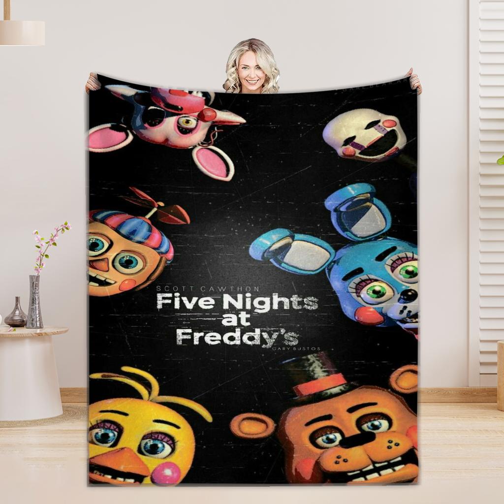 fnaf Blankets 5 N-Night. F-Freddy Print Flannel Blanket Quality Soft Warm Throw Blanket Winter Kids Couch Bed Fluffy Bedspread