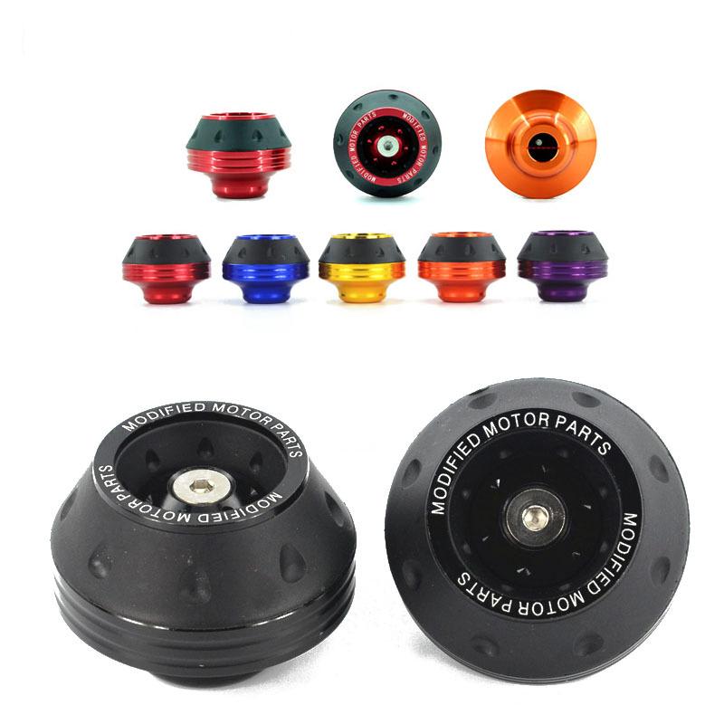 1Pair Motorcycle Crash Protector Aluminum Alloy Wheel Front Fork Frame Falling Protection Pads Sliders Moto Safty Accessories