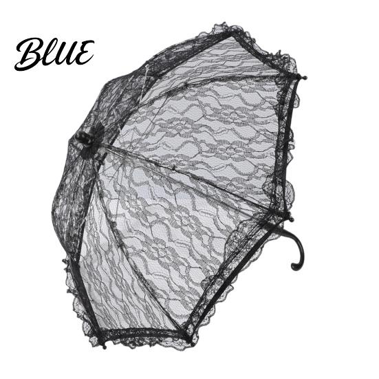 Vintage Lace Umbrella Gothic Umbrella Black Bridal Parasol for Halloween Anti UV Rain Witch Cosplay Wedding Decoration Stage Performance