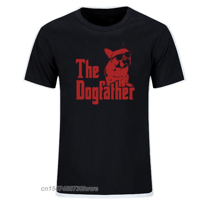 The Dogfather Dog Dad French Bulldog Funny T Shirts Unisex Cotton Harajuku Vintage Tops Tees Tops Eu Size