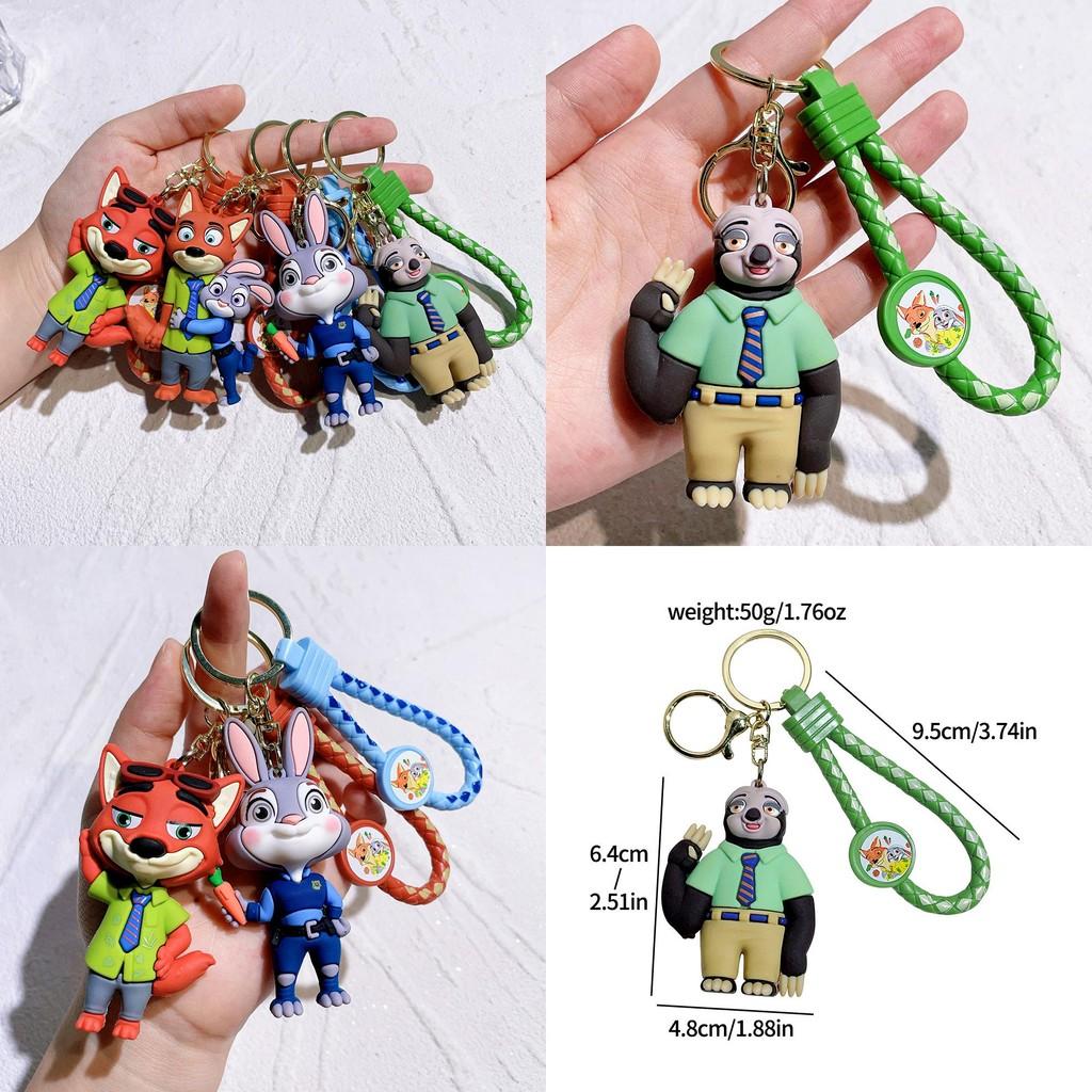 2024 Cute Silica Gel Keychain From Zootopia Cartoon Character For Kids And Collectors