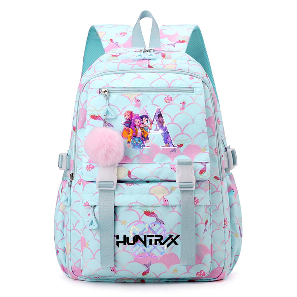 26 English Letters Printed Backpack Large Capacity Bookbag Student Boy Girl Schoolbag Outdoor Large Capacity Waterproof Sports Laptop Travel Bag