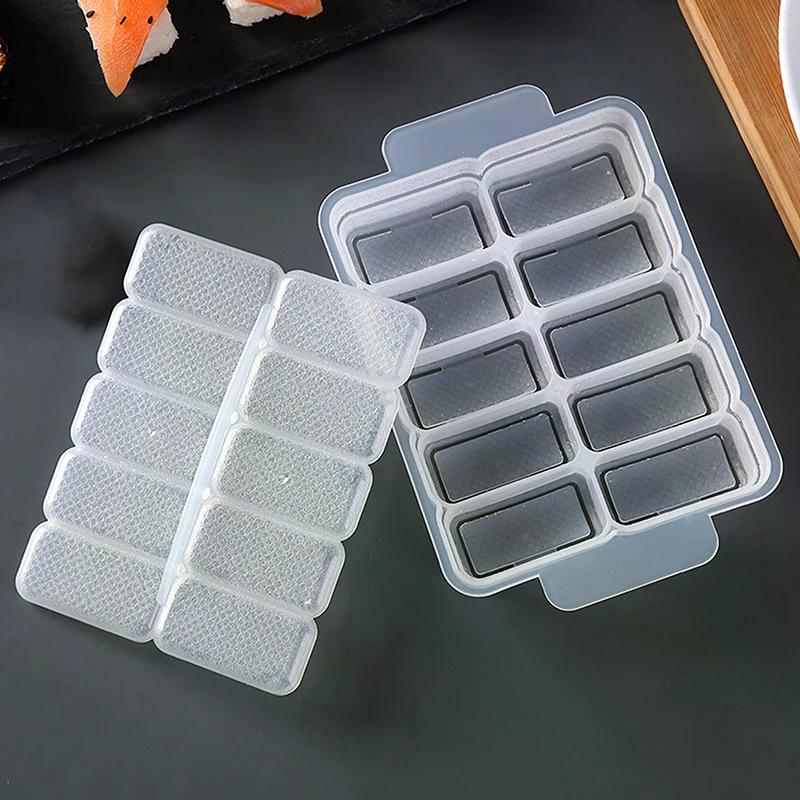 5/10 Fächer Reiskugelform Sushi Antihaft-Druck-Aufbewahrungsbox Mittagessen Werkzeug DIY Hausküche Klare Onigiri Formen