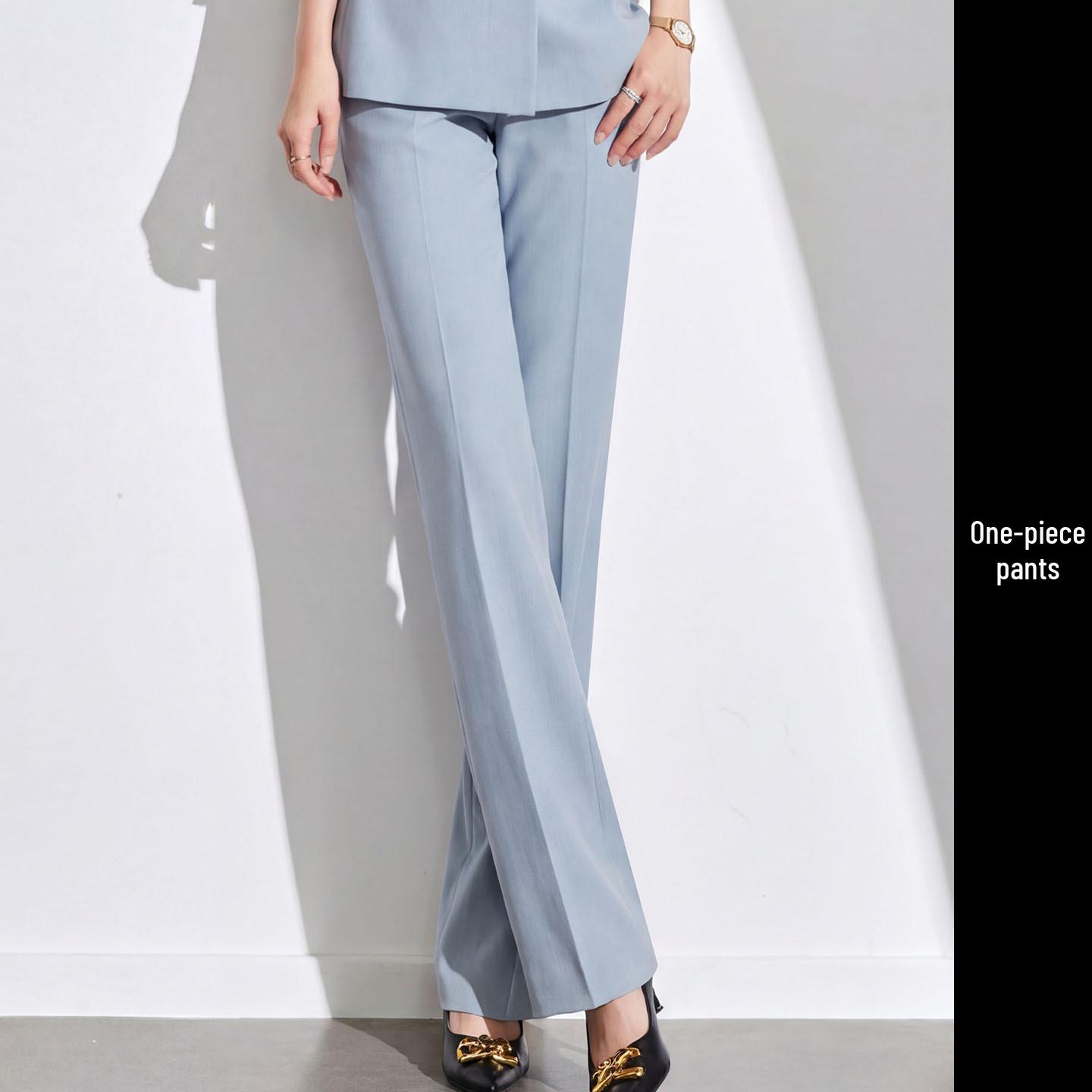 Elegant Blue Double-Breasted Women s Suit Set - Spring New Arrival XL