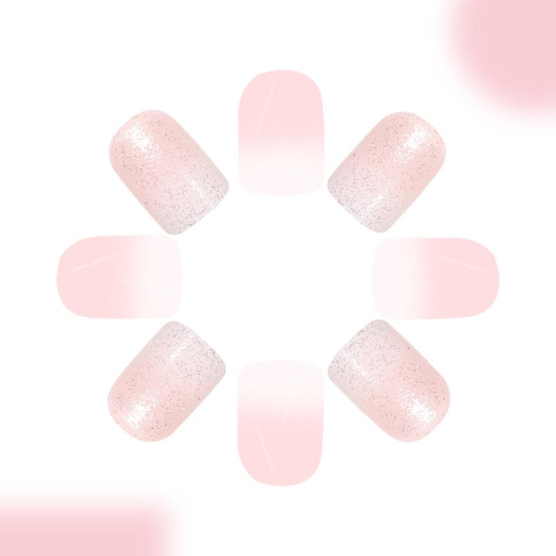 Aufdrücknagel Französische Spitze Nagel Quadratische Nagelspitzen Falschnagel Vollabdeckung Falschnagel mit Designs Künstlicher Acrylnagel
