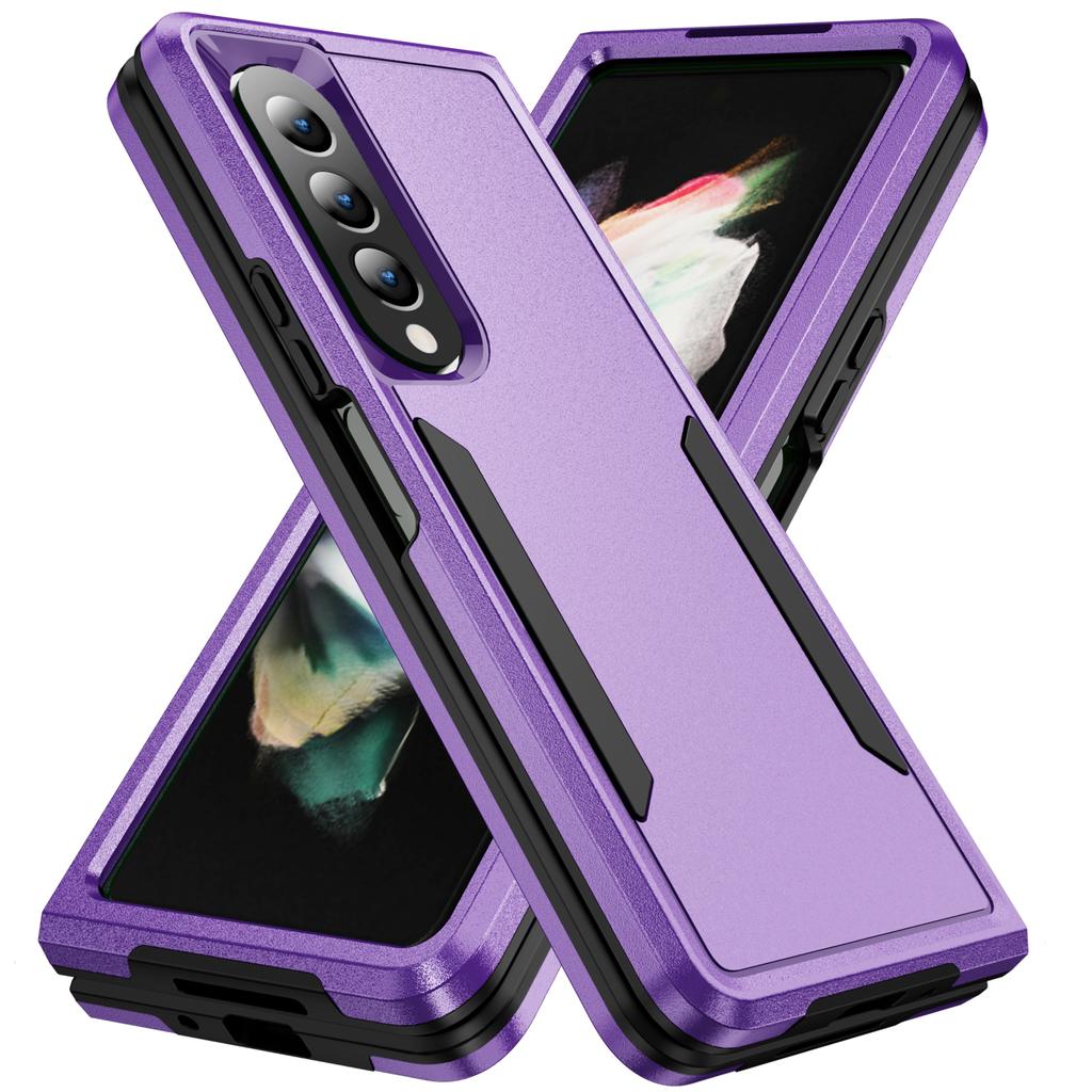 2 In 1 Hybrid Rugged Armor Shockproof Phone Case For Samsung Galaxy Z Fold 4 TPU Frame Hard Plastic Protective Back Cover Fundas