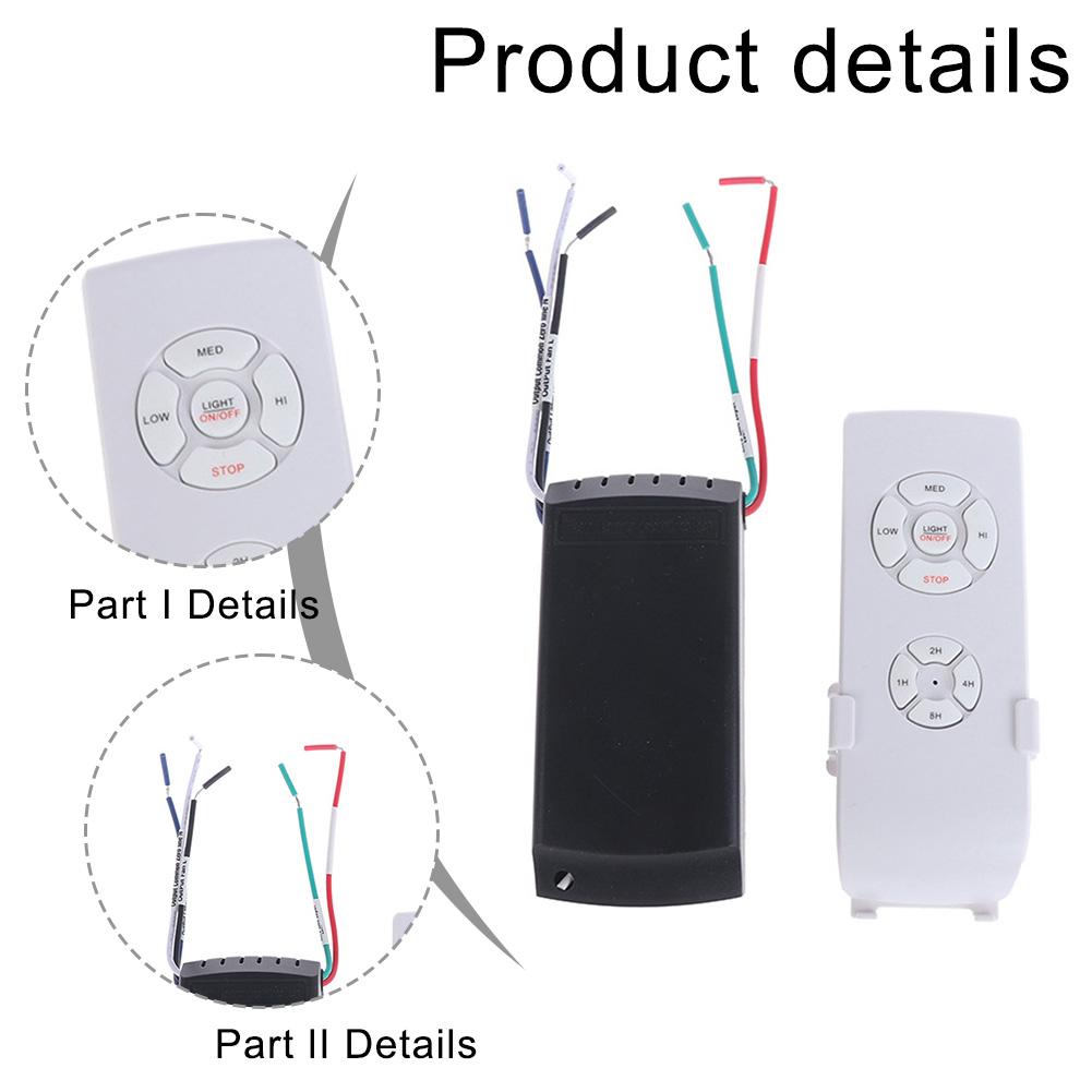 Comprehensive Remote Control Kit for Ceiling Fan Lights Offering 6 Speed Settings and Convenient Timer Features