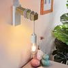 110V/220V Wandleuchte Mit Schalterfunktion Eisen Holz Wandlampe E27 Retro Wandleuchte Innen Wandleuchter Esszimmer Nachttischlampe