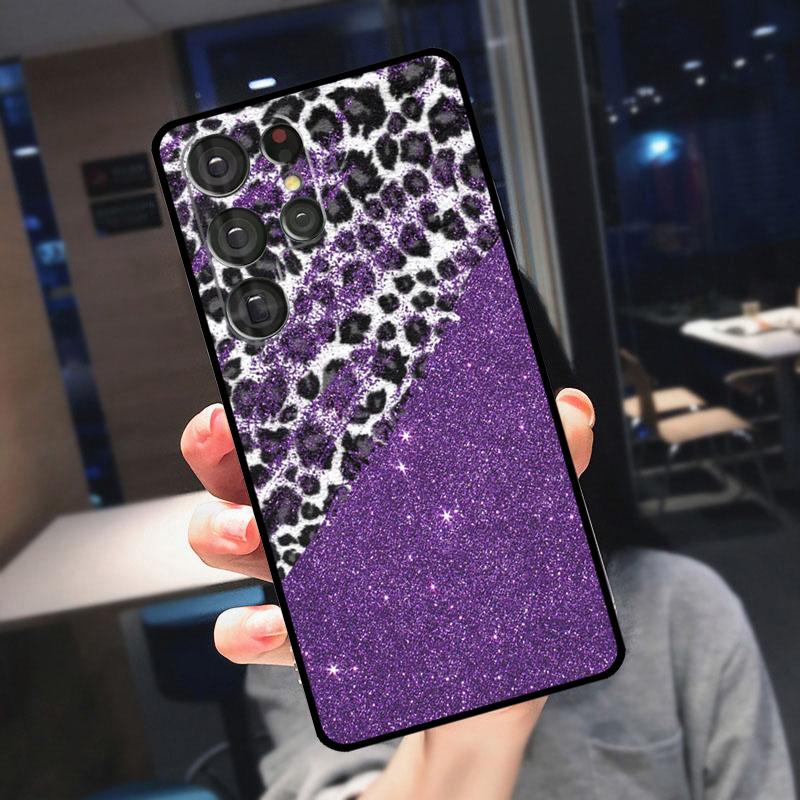 Leopard Print Cover For Samsung Galaxy S23 S24 S25 Ultra S21 S22 S20 S9 S10 Plus S21 FE S24 FE Phone Case