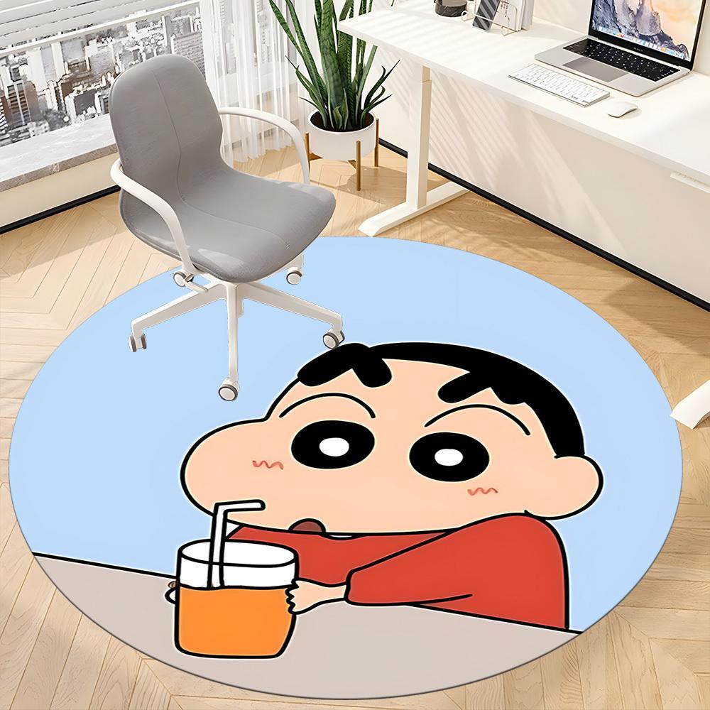 Crayon Shin-chan Office Round Area Rug, Under Office Chairs Bedroom Living Room Home Decor a0908188