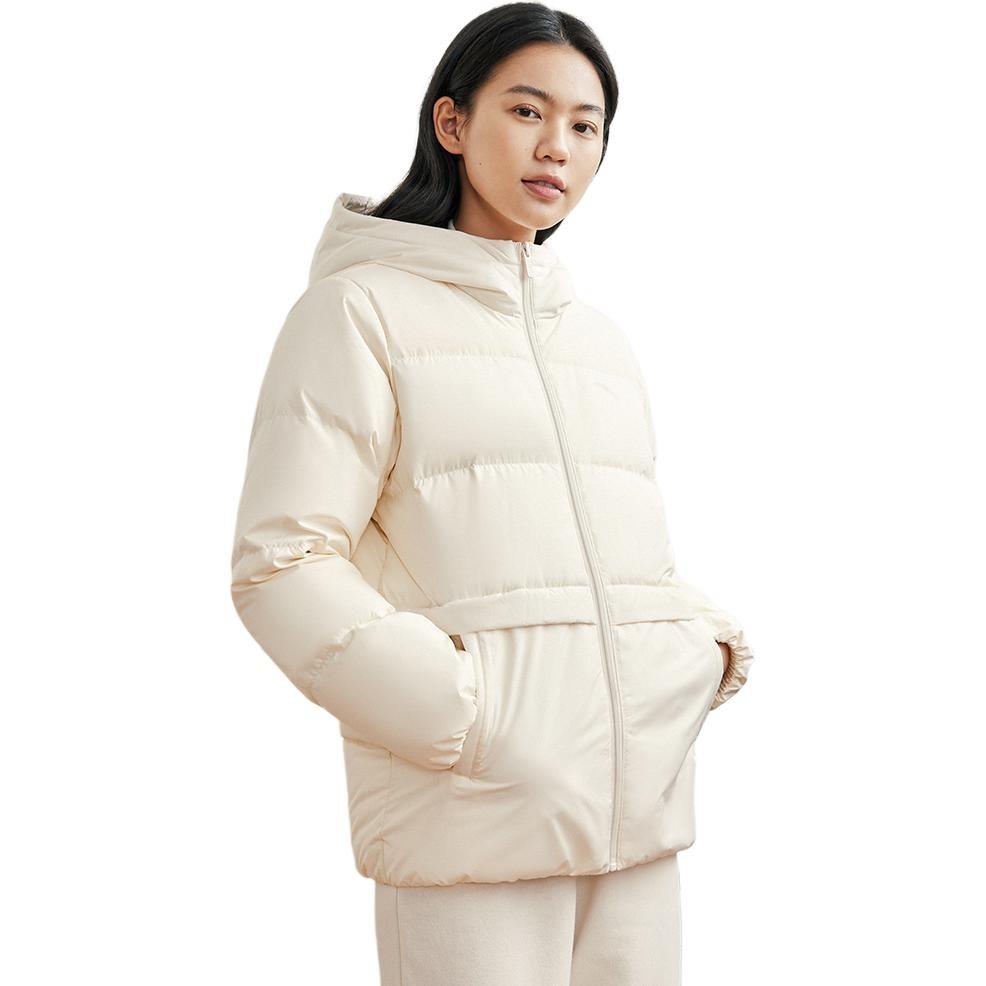 ANTA Down Jackets Women's White Hooded Down Jacket 962247903-2