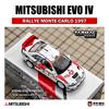 TARMAC WORKS TW Mitsubishi Lancer Evolution IV RALLYE MONTE-CARLO 1997 Roxy Car Alloy Model Miniature Diecast Collection Toys