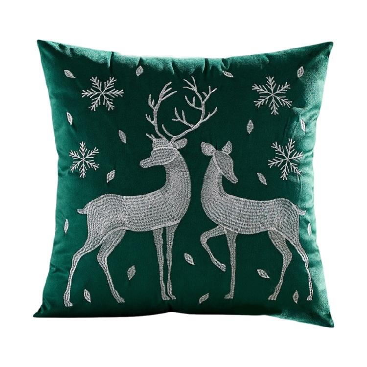 Reversible Plush Cushion Cover Christmas Designs Skin Friendly Fabric Home Office Decoration
