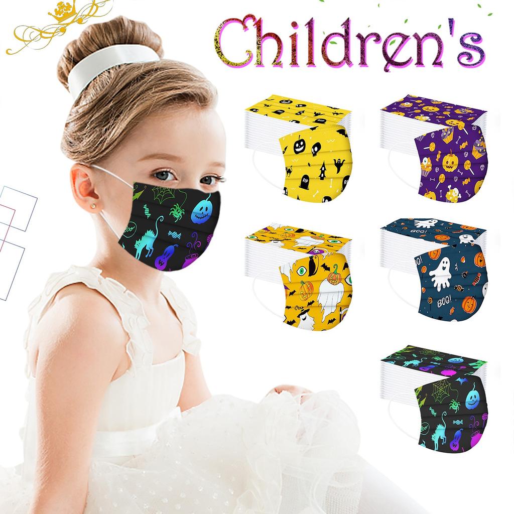 Children's Cartoons Halloween Mask Disposable Face Mask Ear Loop 10PCS