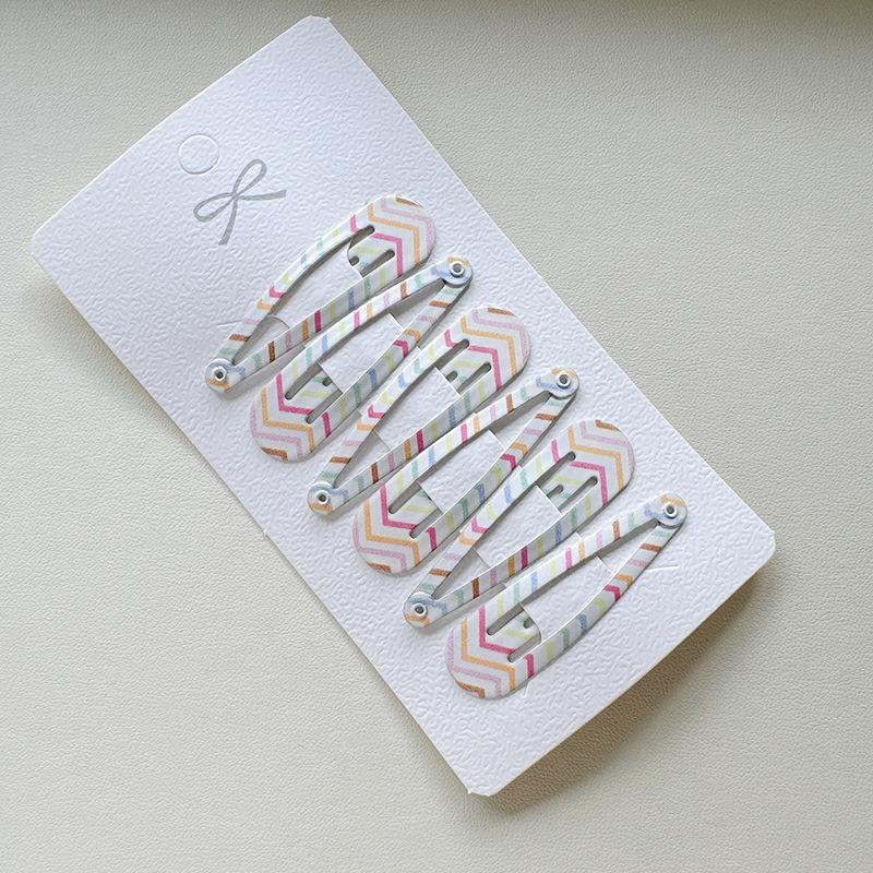 12Pcs Fashion Children's Simple Hairpin Girl's Cute Plaid Bangs Side Clip Hairpin Set Headwear Accessories Hairpin Gift