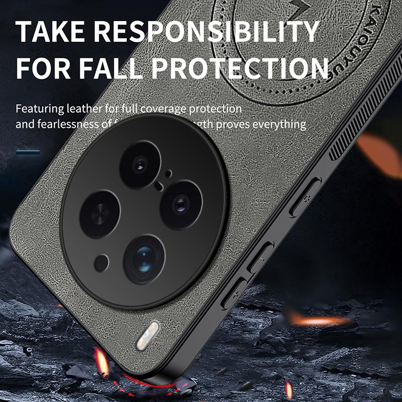 Pro Vivo X300 Pro Nový Styl Kožené Pouzdro na Telefon Pro Vivo X300 Pro Pro Magsafe Magnetický Bezdrátový Nabíjecí Kryt X300 Pro Obal na Telefon