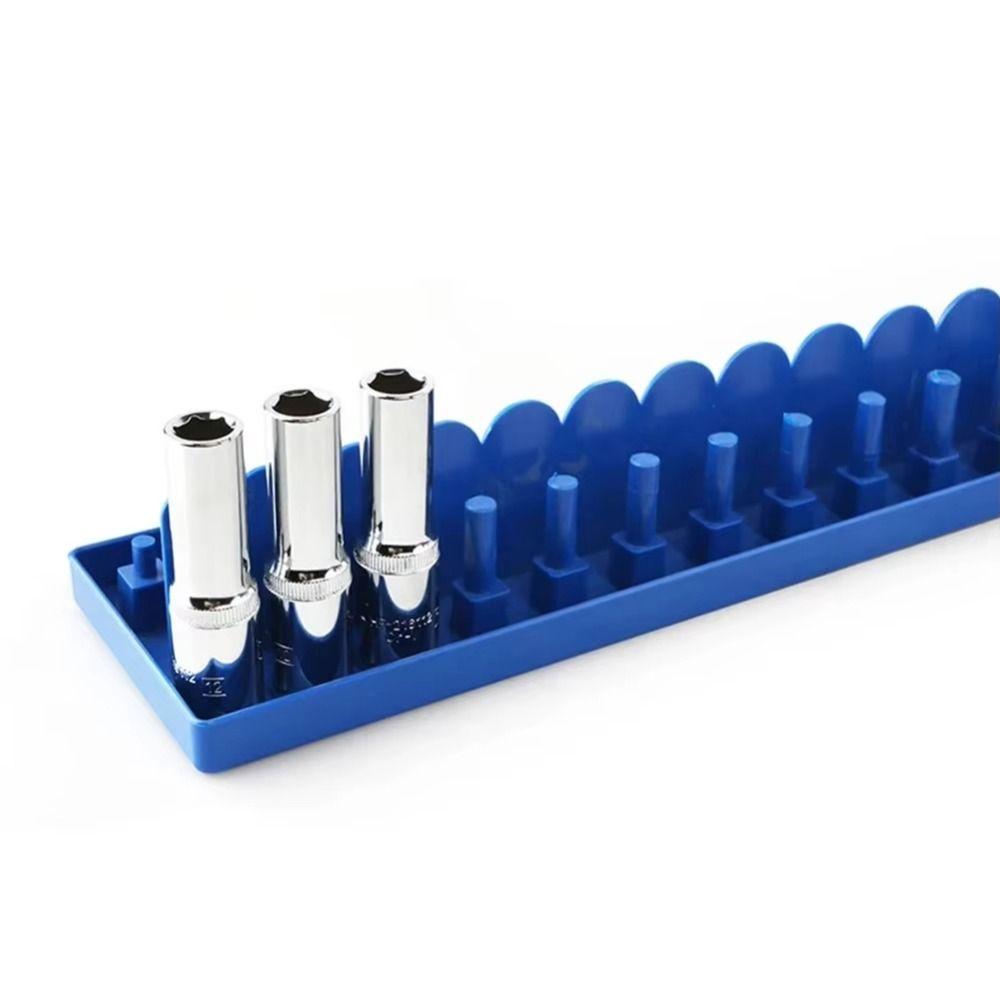 Blue Color Socket Tray Metric Size Wrench Holder Wrench Head Storage Socket Organizer  Tool Storage