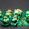 Dragon Eyeball Dice Set, 7PCS Sharp Edge D&D Dice with Gift Case for Dungeons and Dragons Table Game