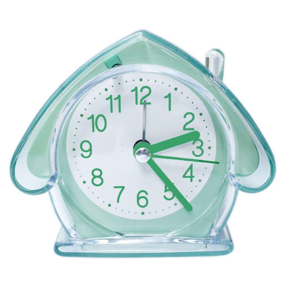 

Со светящимся бесшумным настольным будильником, легко носить, студенческий будильник, домашний будильник, прикроватный зелёный