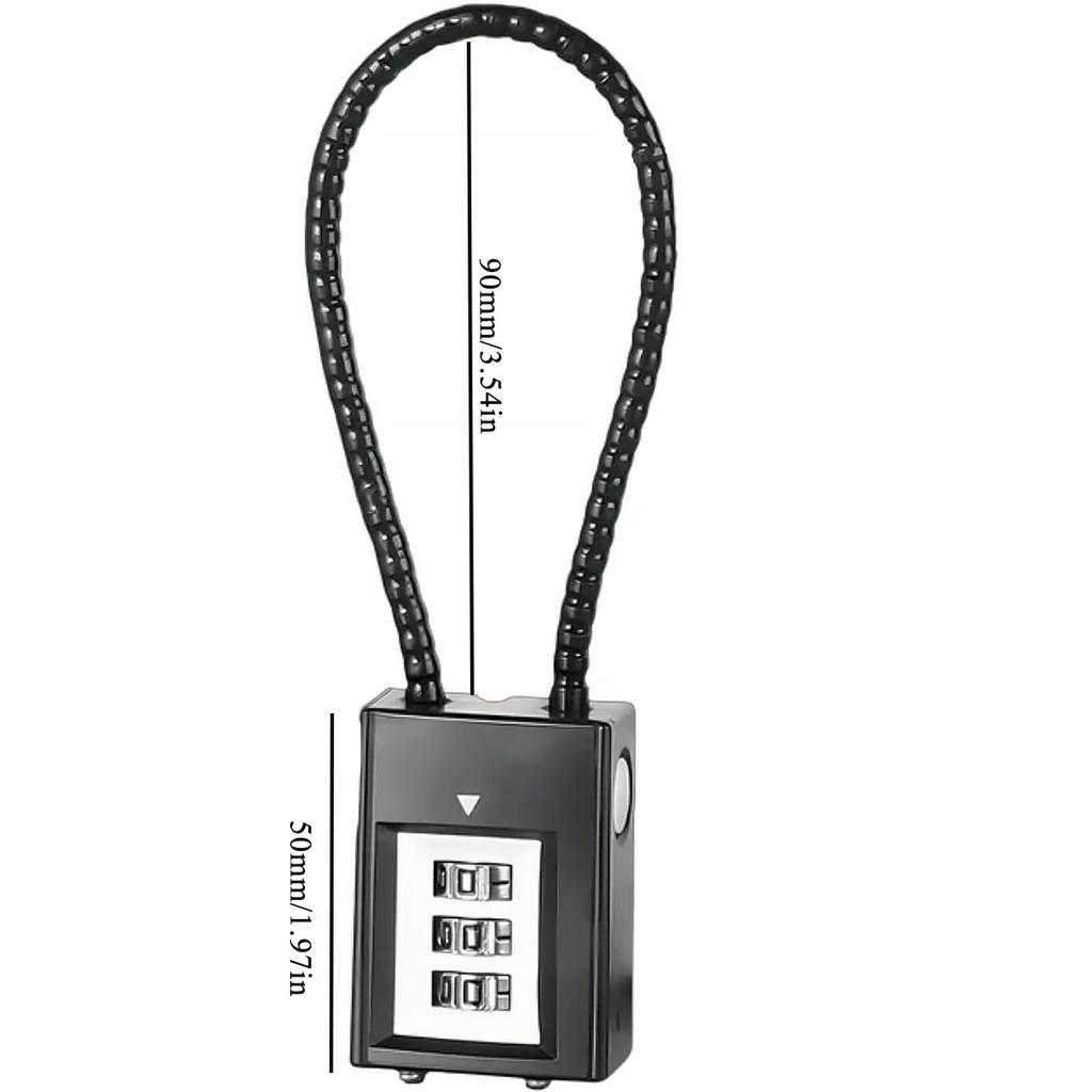 3 Digit Combination Lock,Combination Cable Lock - Scratch-Resistant Paint Finish for Home Locking and Safety