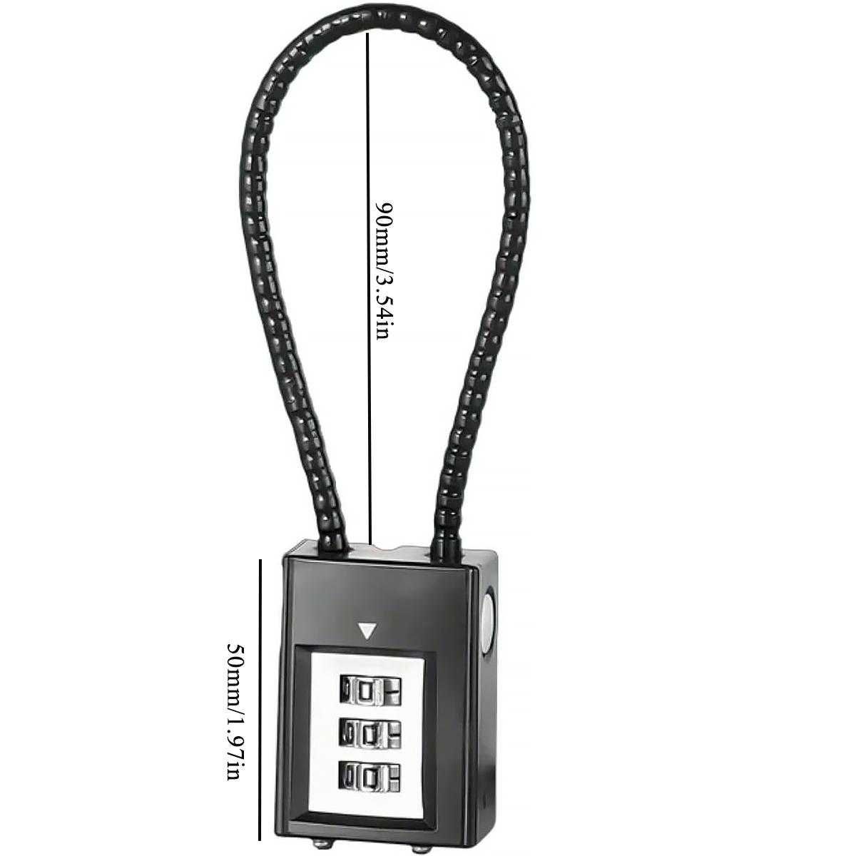 

3-значный кодовый замок, Кодовый тросовый замок - Покрытие устойчивое к царапинам для домашней блокировки и безопасности