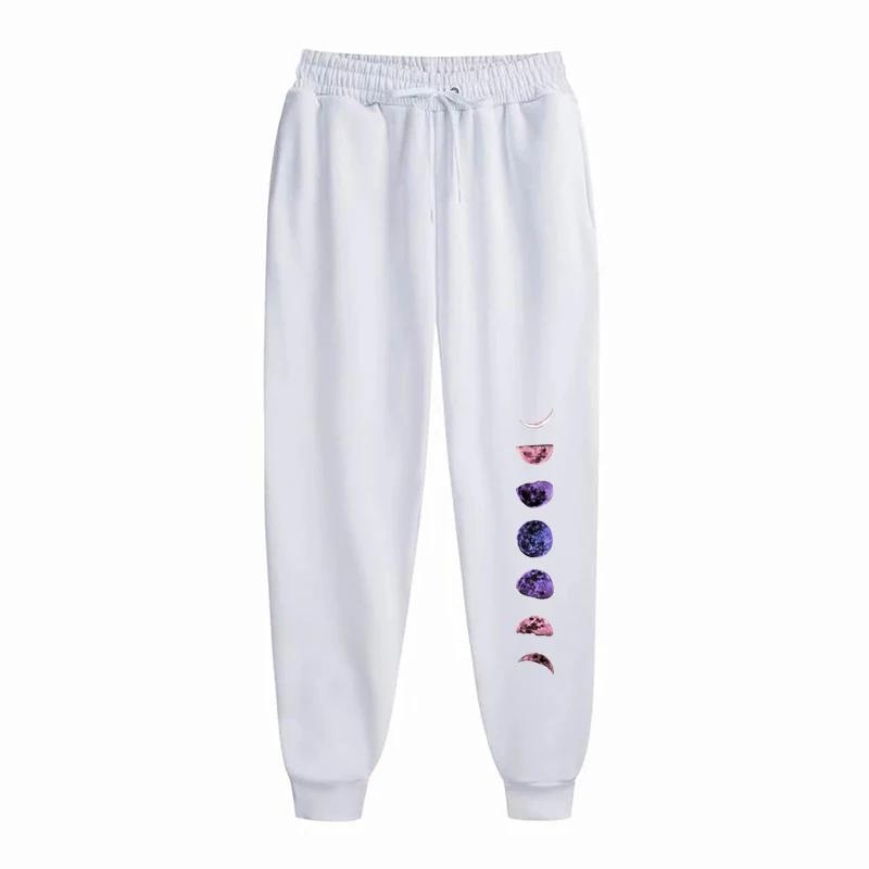 Planet Printed Slant Pocket Elastic Waist Women's Pants Drawstring Loose Long Pant Fashion Outdoor Sports Sweatpants