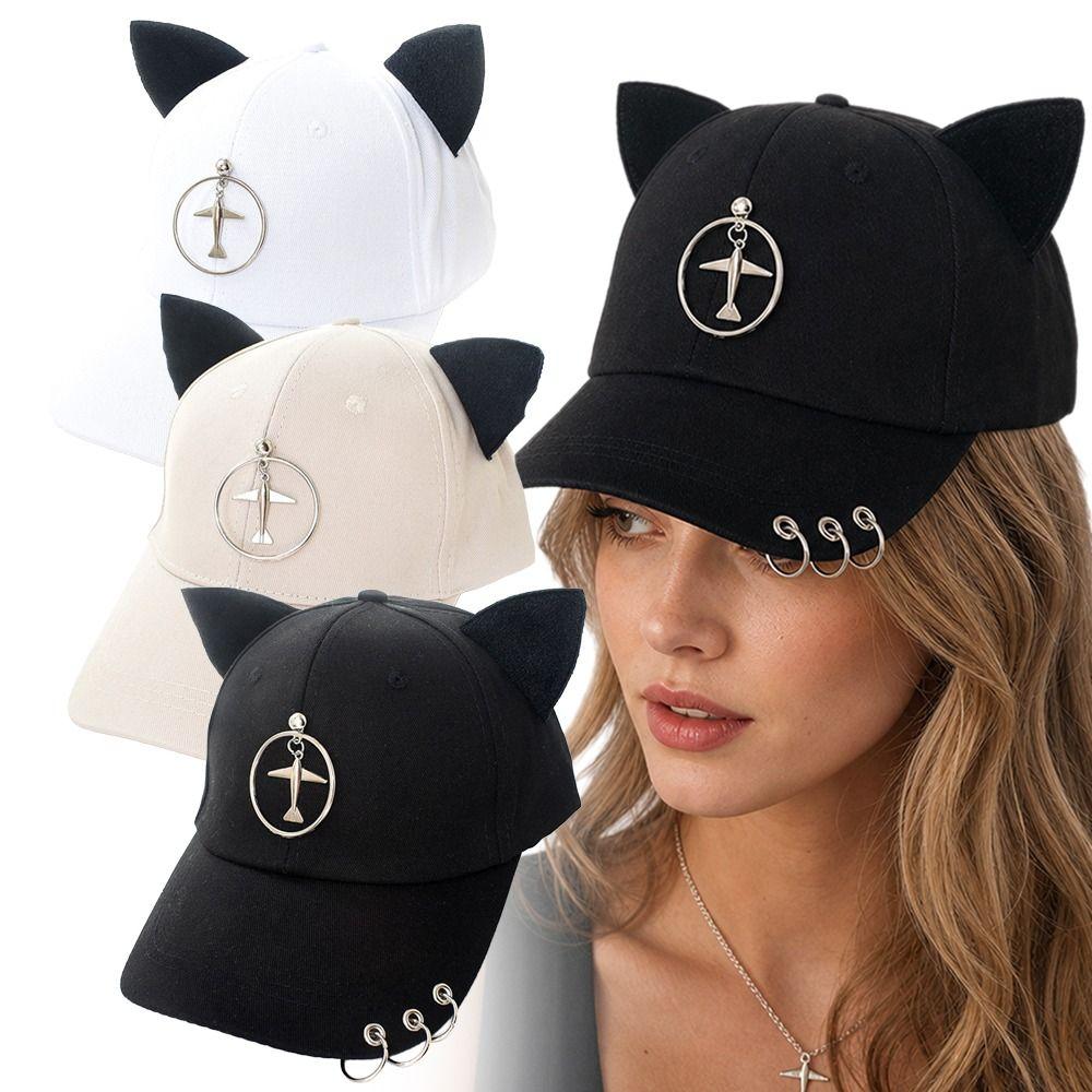 Metal Rings Baseball Caps Cotton Dad Hat Creative Hip Hop Cap Four Seasons