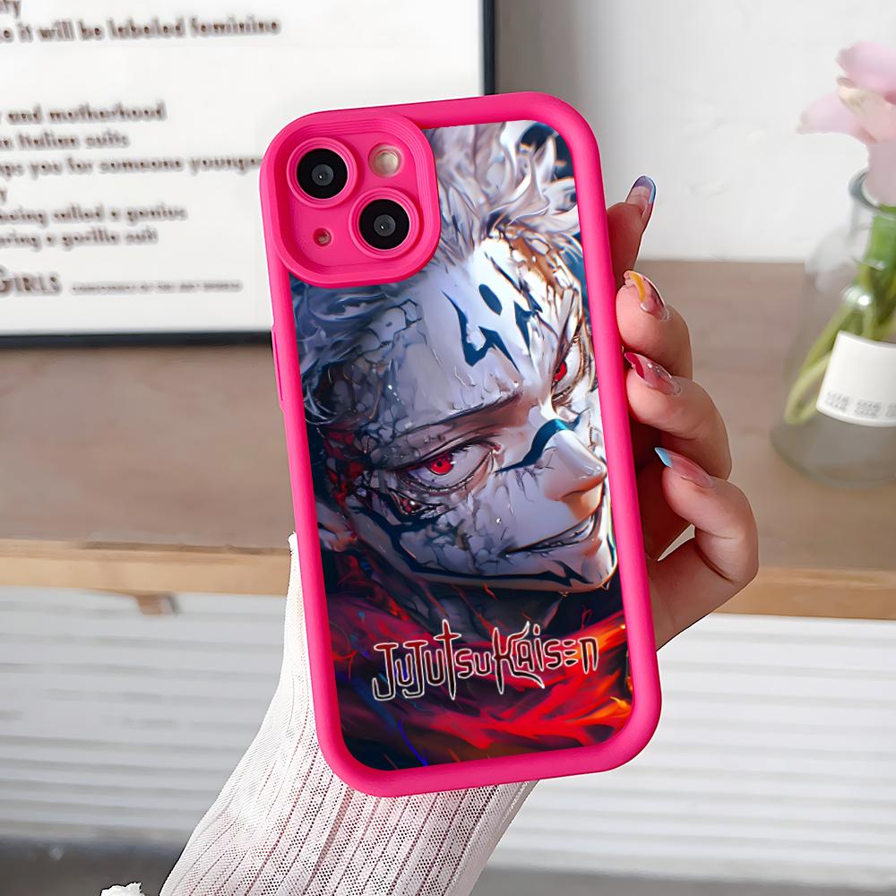 Jujutsu Kaisen Sukuna Mobile Phone Case for iPhone 17 16 15 14 13 12 11 Air Pro Max Plus Thicken TPU Colorful Cover Cover Pretty