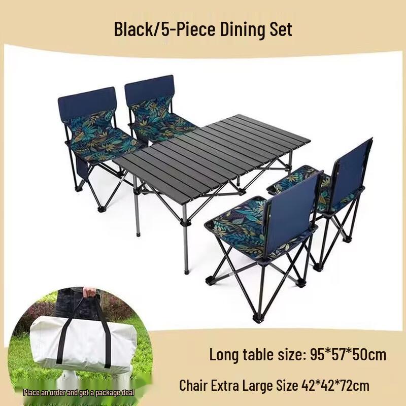 ZISIZ Outdoor Folding Table & Chair Set