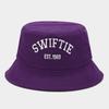 New SWIFTIE embroidered bucket hat trendy summer fashion fans fan hat couple sunscreen basin hat breathable