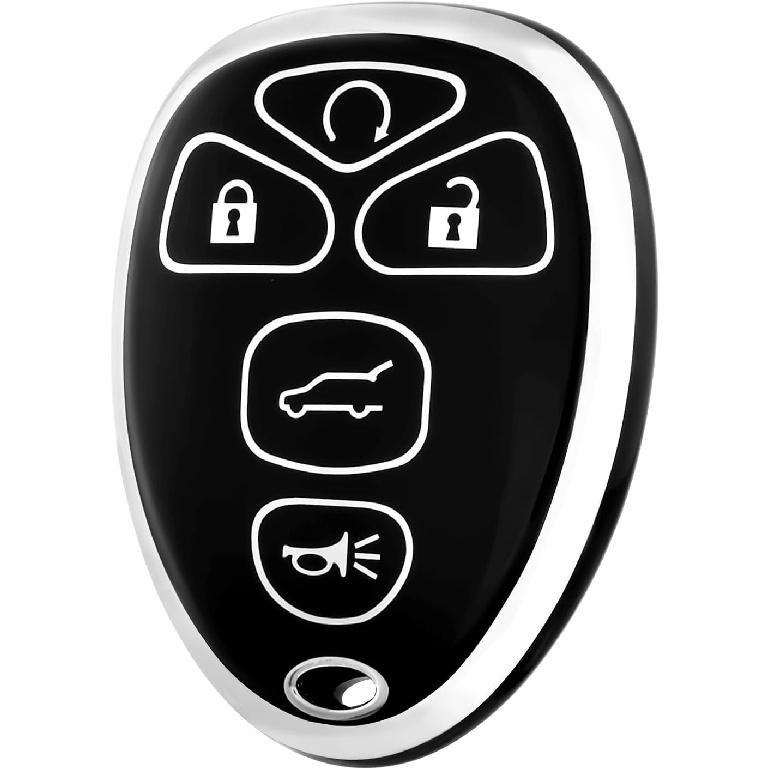 For Chevrolet Key Fob Cover, Soft TPU Protection Car Key Case Compatible with Chevy Suburban Tahoe Traverse Buick Enclave Cadillac Escalade GMC