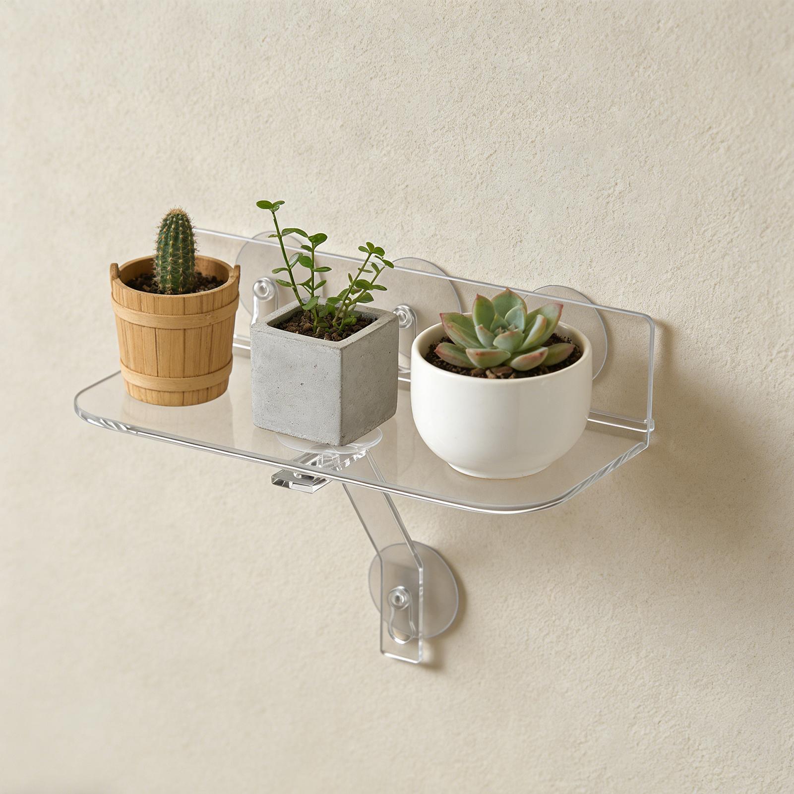 

Window Plant Shelves 2 Pieces With Suction Cups Wall Display Strong Suction Cup Plant Wall Shelf For Outdoor Home Bedroom China Mainland