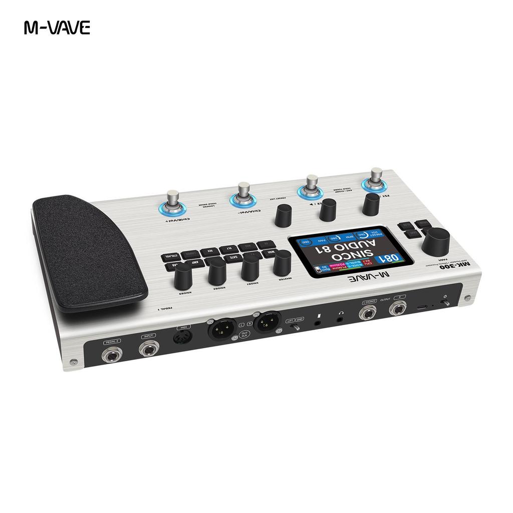 M-VAVE MK-300 Multi-Effects Pedal with Drum Machine & Volume Control for Guitar/Bass