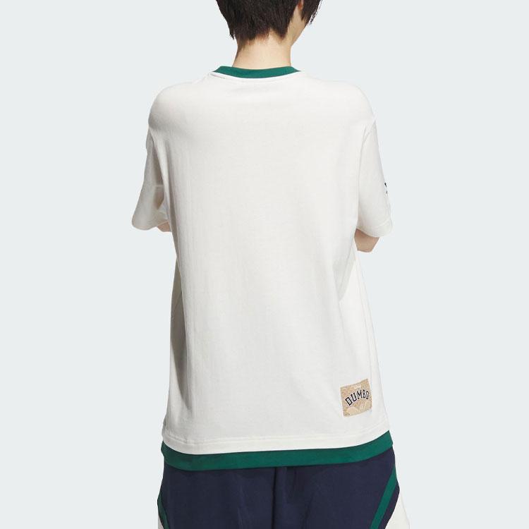 Adidas Originals X Disney Dumbo Sportswear Tee With Cartoon Logo Print Unisex Tops White IN1071