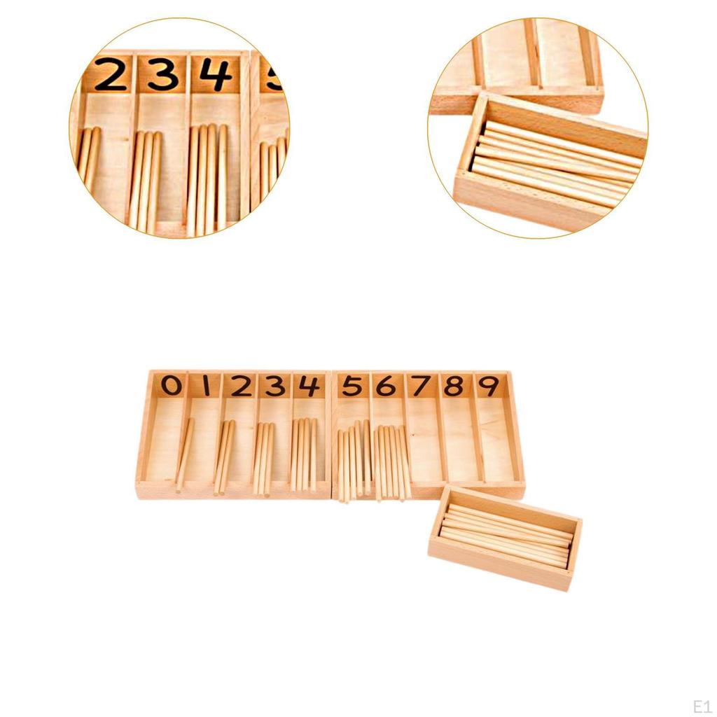 Montessori Spindle Box Teaching Aids Educational Toys Preschool Kids Early Development Math