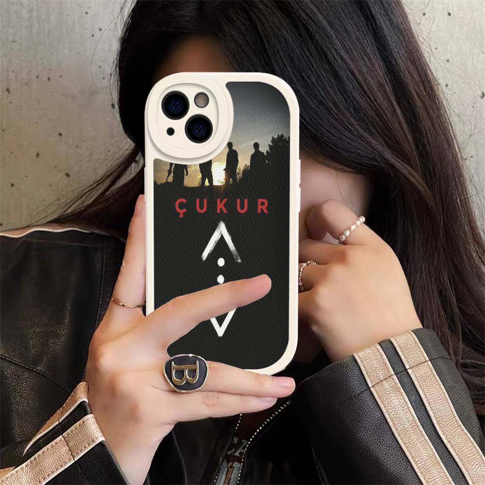 TV Cukur Phone Cover For IPhone 11 12 13 14 15 16 Pro Max Mini Plus Soft Leather Case