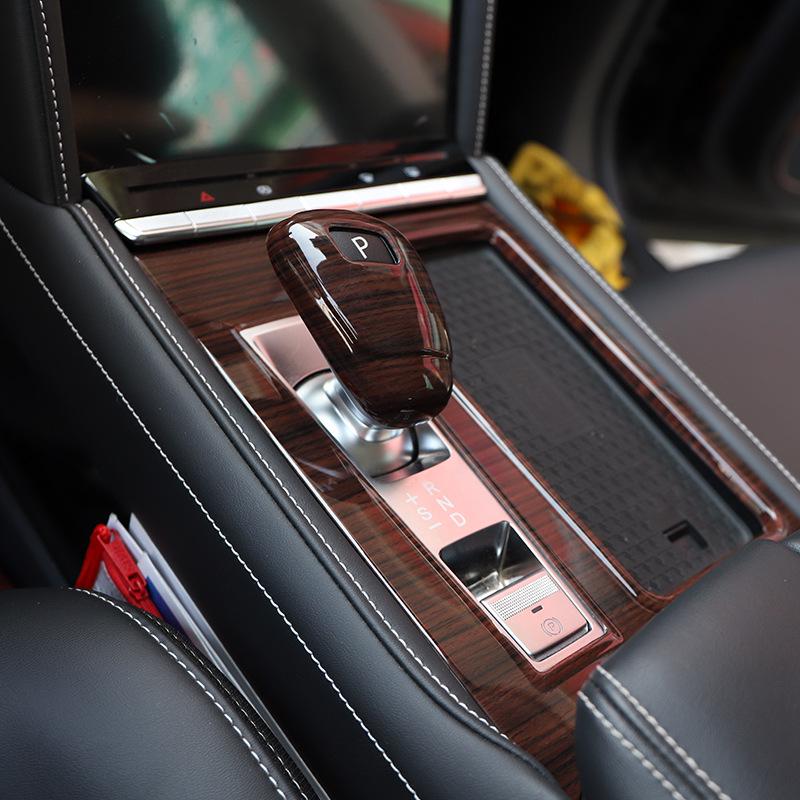 2020-2021 Star Car Interior Peach Wood Carbon Fiber Anti-Scratch Gear Console Decorative Trim.