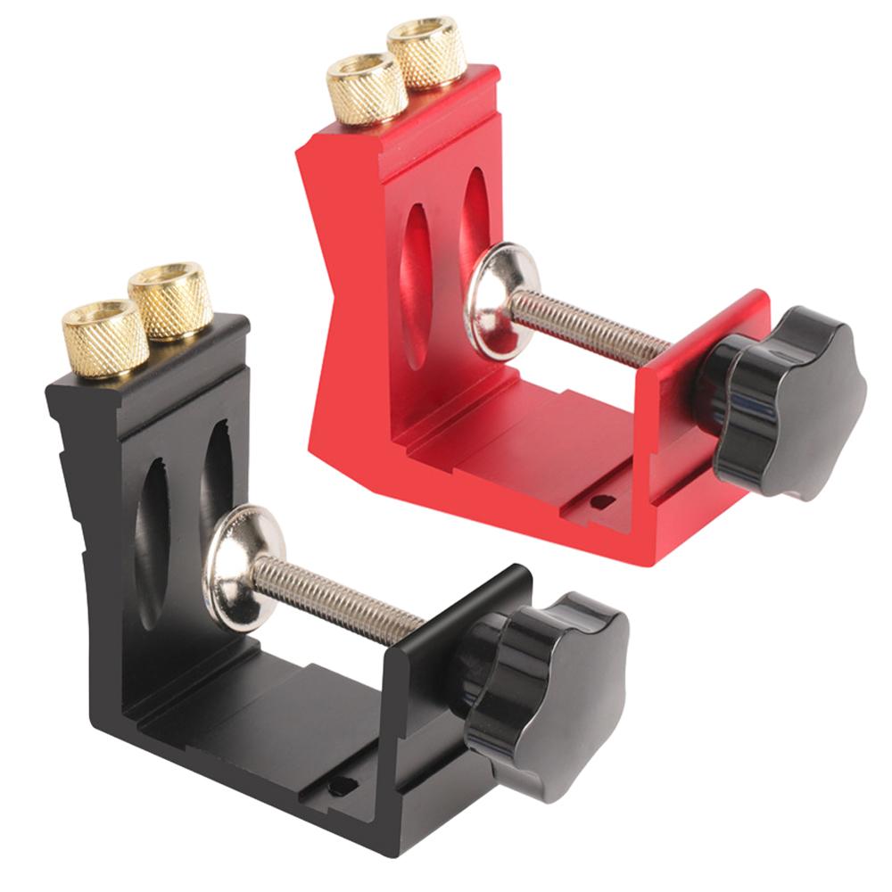 Pocket Hole Drill Guide Dowel Jig Oblique Hole Locator Drilling Kit Aluminium Woodworker DIY Tool