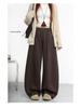 Premium Women's Cotton Wide-Leg Drawstring Pants - Versatile Fall/Winter Casual Wear