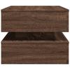Coffee Table with LED Lights Brown Oak Effect 90 X 50 X 40 Cm