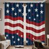 Rideaux occultants avec impression numérique drapeau américain personnalisé - Polyester, Double panneau, Protection solaire