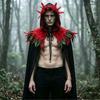 Mantello Gotico di Halloween da Uomo per Costume Cosplay Festa in Costume Mascherata