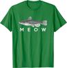 T-shirt Graphique Poisson-chat Miaou Jeu de Mots Drôle Pêcheur Amoureux Cadeau T-shirt