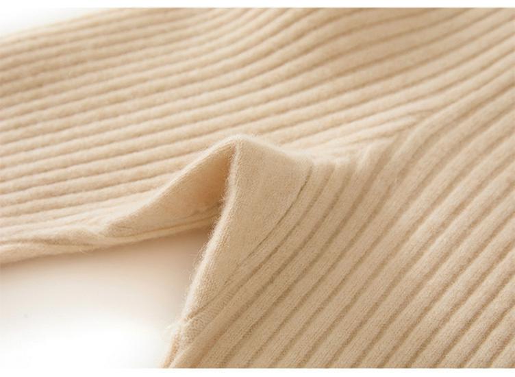 Women's Autumn & Winter Cashmere Knit Base Layer Pants - Soft, Comfortable, Warm, Solid Color, Striped Versatile Fashion.