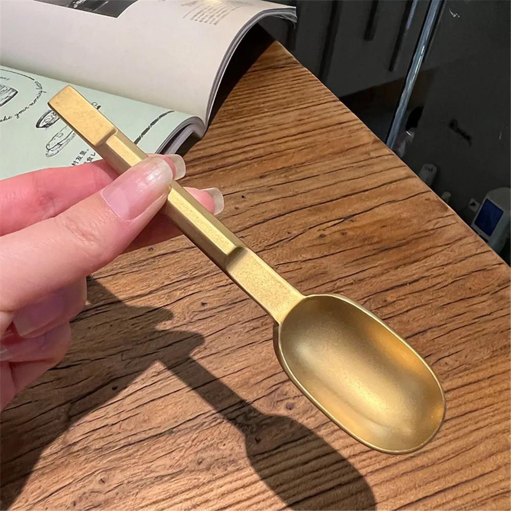 

Утолщенная ложка из нержавеющей стали с твердой ручкой, прочная корейская ложка для супа, обеда, десерта, чая, кофе, кухонной посуды